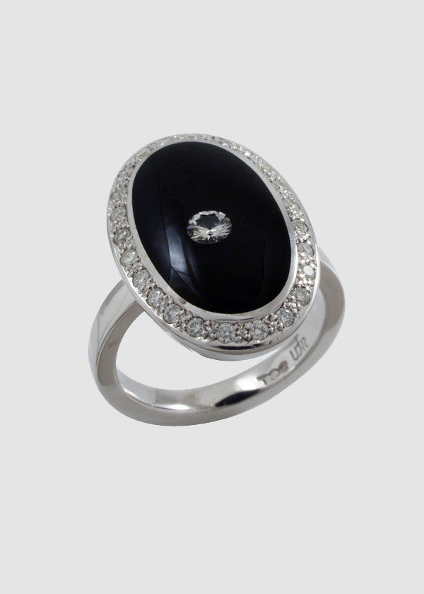 Oval Pave Ring Shank
