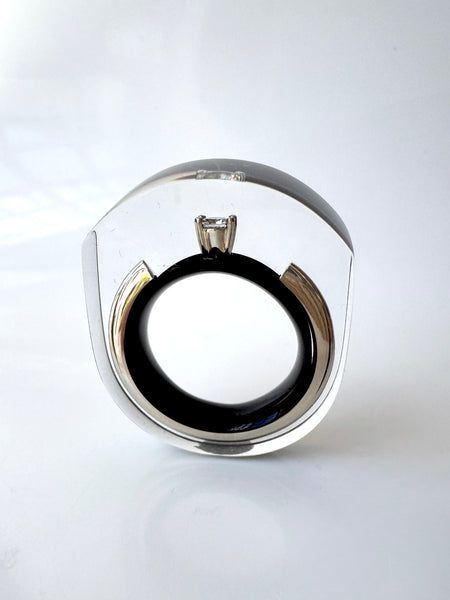 White Gold Tapered Ring