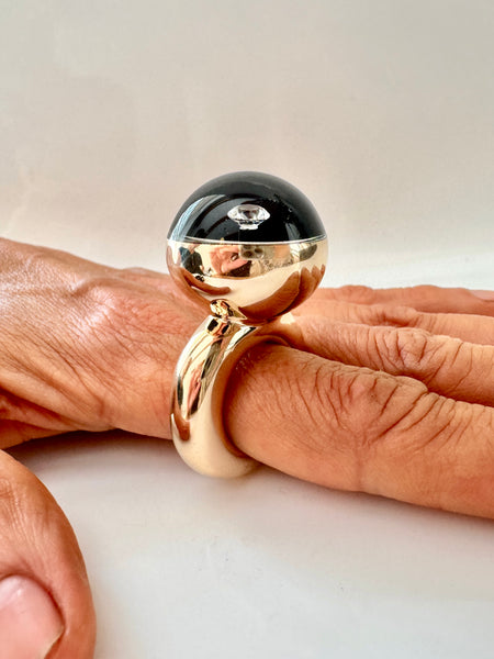 Bronze Big Ball Ring