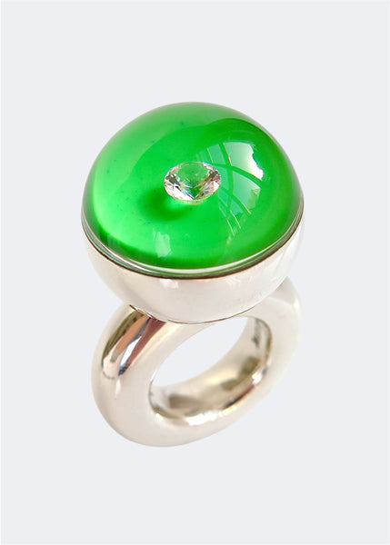Sterling Silver Big Ball Ring