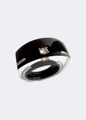 White Gold Tapered Ring