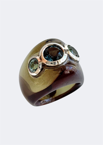 Smokey Trilogy Ring