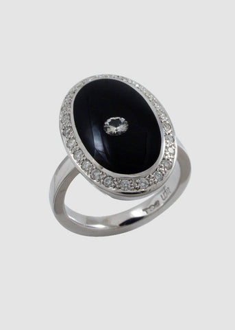 Oval Pave Ring Shank